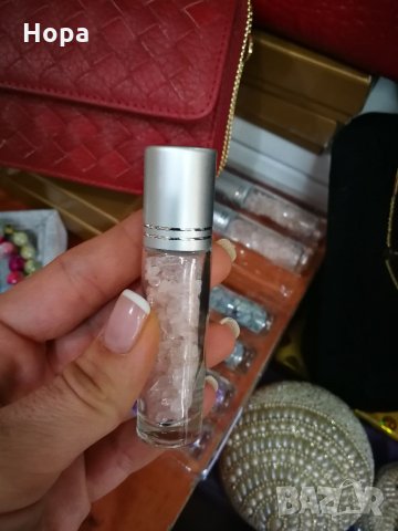 Рол - он шишенца с Аметист, Флорит и Розов Кварц , снимка 3 - Други - 35873027