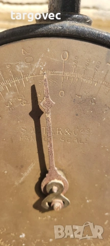 старинен професионален кухненски кантар везна чугун и бронз, снимка 3 - Антикварни и старинни предмети - 53855256