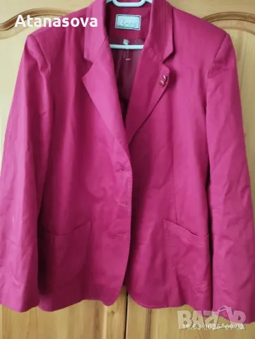 Продавам макси червено сако от висококачествен памук , снимка 3 - Сака - 49769510