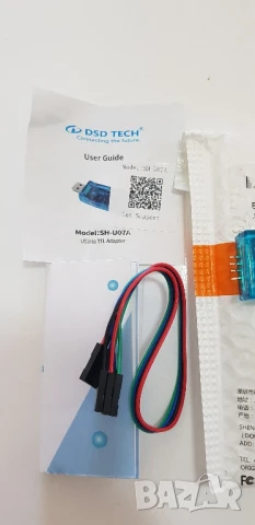 SH-U07A USB към TTL адаптер (CH340C) – 1.8V / 2.5V / 3.3V / 5V – DSD TECH, снимка 2 - Друга електроника - 50559597