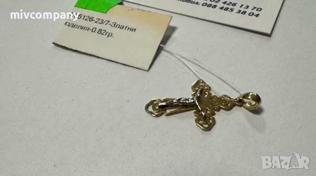 Златна висулка(кръст)0.82гр.Ново!!!, снимка 5 - Колиета, медальони, синджири - 53273024