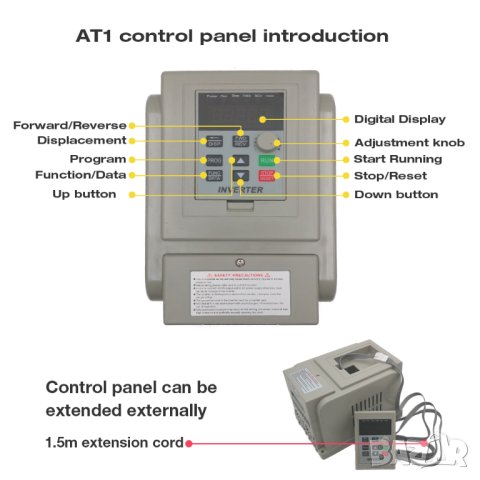 Честотен инвертор/регулатор 2,2KW 4KW монофазен към трифазен ток, снимка 4 - Други инструменти - 32189945