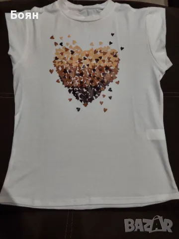 Дамска бяла тениска