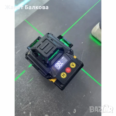 Самонивелиращ Лазерен Нивелир 4D с 16 Линии, Зелен Лазер, Тринога и Куфар, снимка 5 - Измервателни инструменти - 50566086