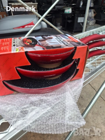 Комплект от 3 чисто нови тигана