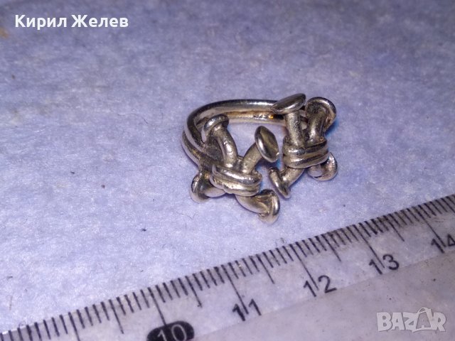АРТИСТИЧЕН РЯДЪК ДИЗАЙН СРЕБЪРЕН ПРЪСТЕН СРЕБРО 925 РЕГУЛИРУЕМ РЪЧНА МАЙСТОРСКА ИЗРАБОТКА 28661, снимка 4 - Пръстени - 41342276