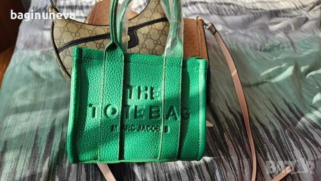Мини The Tote Bag зелена чанта, снимка 6 - Чанти - 50206541