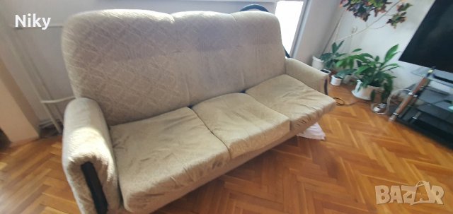 Разтегателен диван с фотьойли , снимка 5 - Дивани и мека мебел - 44228175