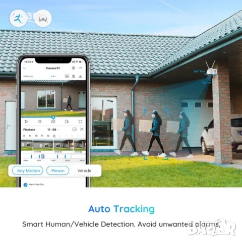 Reolink RLC-523WA Speed Dome IP WiFi PTZ камера за наблюдение, 5 MP, IR 60 m, цветно през нощта 60 m, снимка 14 - Камери - 49879282