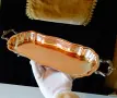 Медна фруктиера,чиста червена мед,печат. , снимка 3