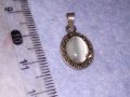 ВИНТИДЖ ВЕРСАЧЕ СРЕБЪРЕН МЕДАЛЬОН СРЕБРО 925 с ШЛИФОВАН КАМЪК КОТЕШКО ОКО 38602, снимка 3