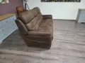 Кафяв диван от плат тройка, снимка 3