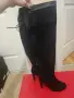 Велурени чизми на ток, снимка 1