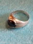 Скъпоценен Ретро Арт Нуво сребърен пръстен ювелирно шлифован Турмалин 37935, снимка 13