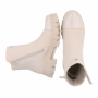 Дамски класически ботуши/боти, еко кожа/лак, Бежови или Черни, снимка 5
