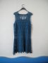 Синя плетена рокля, снимка 1 - Рокли - 41000904