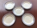 5 бр. бели порцеланови чинии със син кант, снимка 7