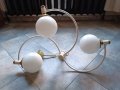 Неупотребяван полилей-пендил тройка стъклени топки диаметър 15 cм, снимка 3