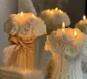 3D Ваза с рози Голям силиконов молд форма за свещи гипс, снимка 1