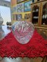 Страхотна антикварна чешка кристална купа ваза Бохемия 