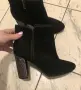 Черни боти от велур, снимка 1