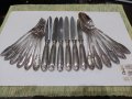 Сребърен(800) проба комплект за хранене за шест човека/Продаденилъжици вилици ножове/