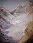Красива картина маслени бои в/у платно "Рилско езеро" '94, снимка 3
