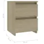 vidaXL Нощни шкафчета, дъб сонома, 2 бр, 30x30x40 см, инженерно дърво, снимка 7