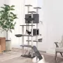 vidaXL Котешко дърво със сизалени стълбове, тъмносиво, 191 см, снимка 2