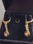 Златни дамски обеци с брилянти,злато 14к, снимка 1 - Обеци - 44583825