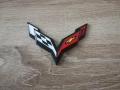 Chevrolet Corvette емблема черно с бяло, снимка 4