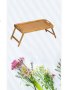 Сгъваема маса от бамбук, Помощна масичка, поднос, 50x30x22 см, снимка 1 - Къмпинг мебели - 40318829