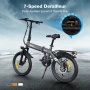 Сгъваемо електрическо колело PVY Z20 PRO EVO 500W 36V 14.5Ah, снимка 8
