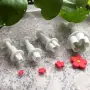Комплект 4 бр. резци с бутало малки цветя/резци за фондан 2960, снимка 8