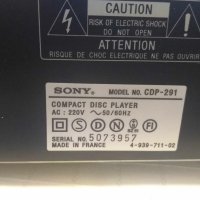 CD player SONY CDP-291#1, снимка 2 - Аудиосистеми - 41585123
