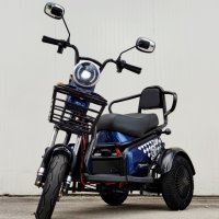 Електрическа триколка М4В двуместна 600В задно синя, снимка 3 - Мотоциклети и мототехника - 36465048