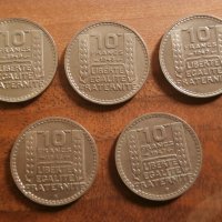 Стари френски не повтарящи се монети от 20,30 и 40-те години, снимка 3 - Нумизматика и бонистика - 42107572