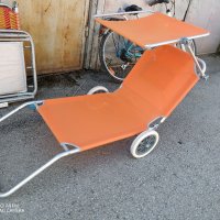 шезлонг на колела + сенник, сгъваем стол за плаж на колела , снимка 17 - Къмпинг мебели - 41735919