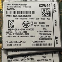 Dell Wireless 5809e 4G/LTE/GPS WWAN модул (K2W44), снимка 3 - Мрежови адаптери - 41805023