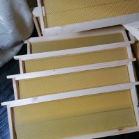Рамки за пчелни кошери с монтирани восъчни основи , снимка 1 - За пчели - 43999272