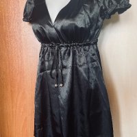 Черна рокля ONLY от сатен🍀❤️S,M,M/L❤️🍀арт.5015, снимка 1 - Рокли - 41543764