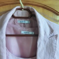 ленен розов комплект рокля и сако, снимка 4 - Костюми - 40313862