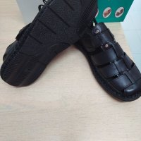 Мъжки кожени сандали черни-НАМАЛЕНИЕ, снимка 5 - Мъжки сандали - 41479076