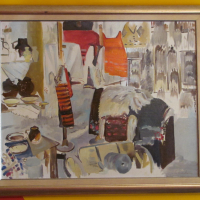  "МЕХАНА" - картина с маслени бои върху платно с масивна рамка, снимка 10 - Картини - 36200429