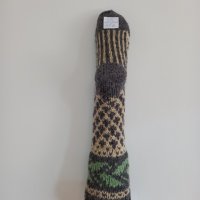 Ръчно плетени чорапи от вълна, размер 38, снимка 2 - Мъжки чорапи - 44395554