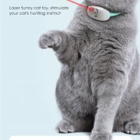 Интерактивен котешки нашийник -Smart Laser с лазерен проектор,USB+акумулаторна батерия, снимка 1 - За котки - 40975851