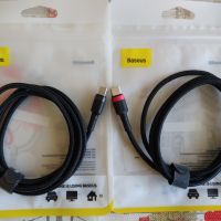 НОВИ! Baseus USB-C кабели 1м. с текстилна оплетка, снимка 10 - USB кабели - 32653385