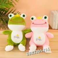 Плюшена Жаба Kawaii Зелена Розова Двойка жабки, снимка 1 - Плюшени играчки - 40588026