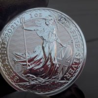 сребърна монета 1 oz Британия , снимка 2 - Нумизматика и бонистика - 33865690