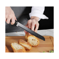 Комплект стоманени ножове, 6 части, незалепващо покритие, снимка 6 - Прибори за хранене, готвене и сервиране - 44840536